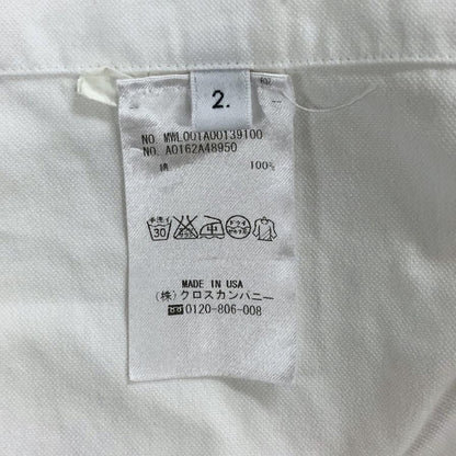 美品◆トムブラウン ボタンダウンシャツ コットン サイズ2 メンズ ホワイト THOM BROWNE 【AFB45】