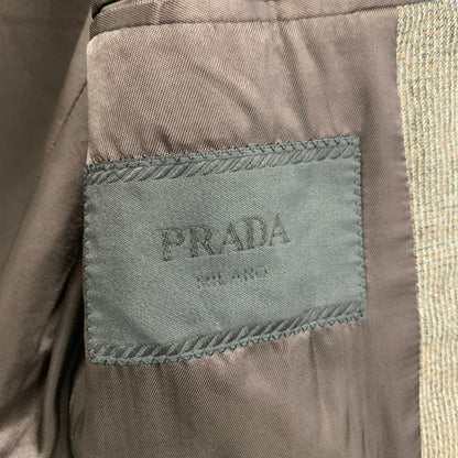 プラダ スーツ 3B センターベント チェック メンズ アイズ48R PRADA【AFB13】