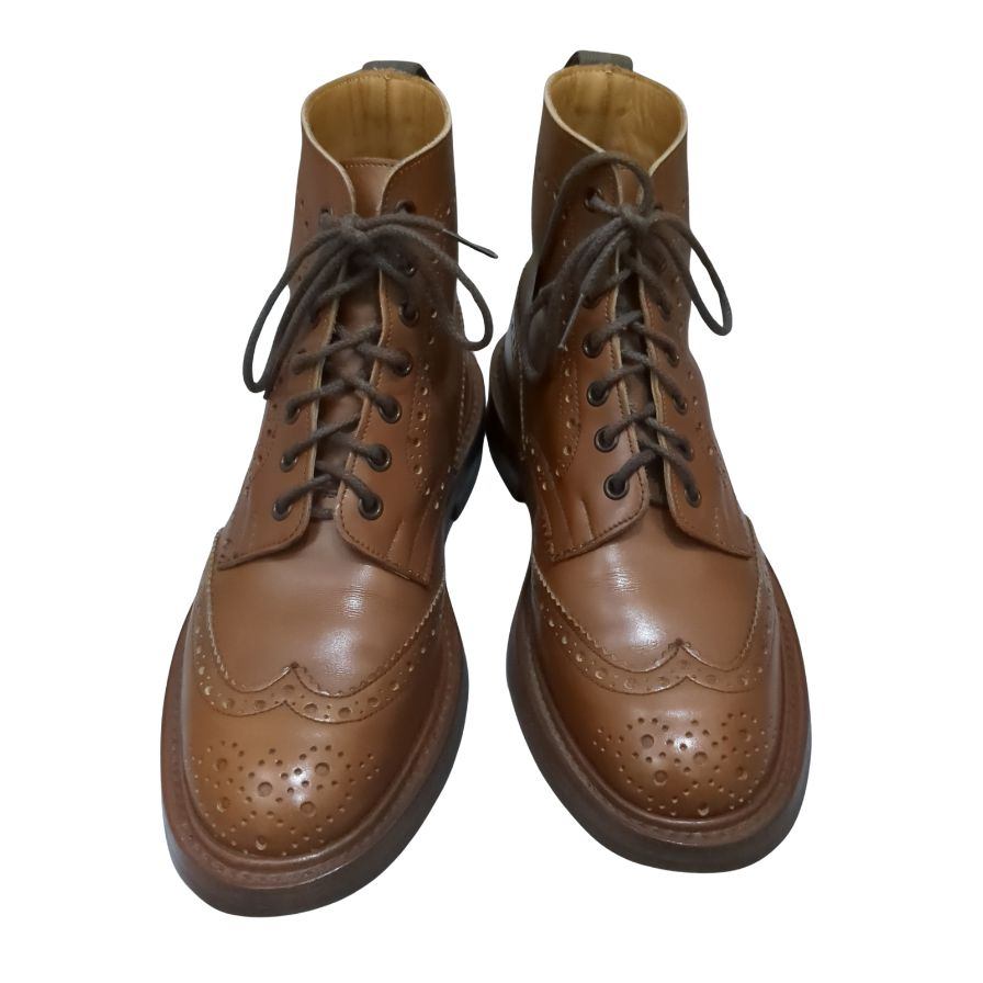トリッカーズ M2508 カントリーブーツ カーフ メンズ サイズUK7.5 ブラウン Tricker's ブーツ 約26.0cm【LA】【中古】