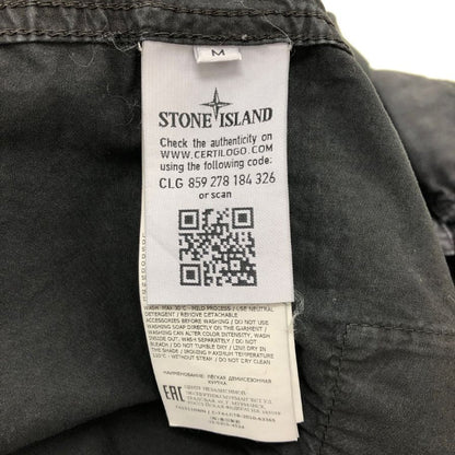 美品◆ストーンアイランド 21SS ガーメントダイ ワークシャツ ブラック メンズ サイズM Stone Island 【AFB18】