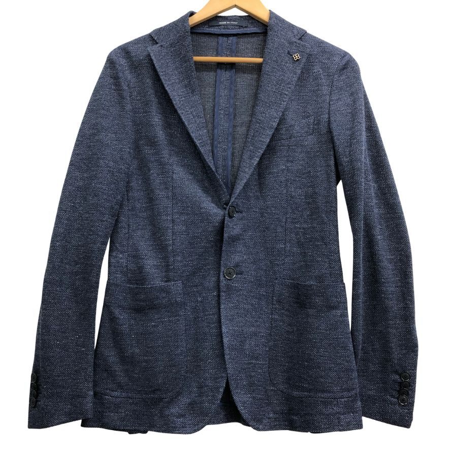 中古◆タリアトーレ ジャケット  2B シングル サマージャケット 品質タグ無し  メンズ ネイビー  サイズ 不明 TAGLIATORE 【AFB9】