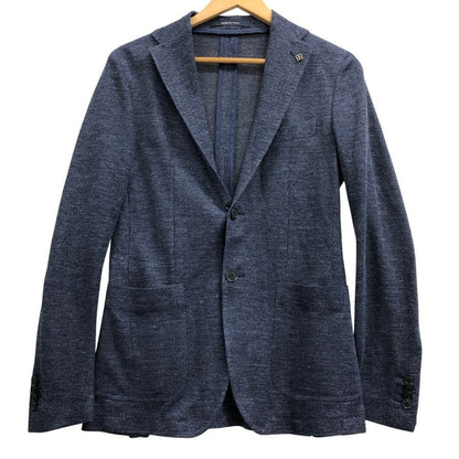 中古◆タリアトーレ ジャケット  2B シングル サマージャケット 品質タグ無し  メンズ ネイビー  サイズ 不明 TAGLIATORE 【AFB9】