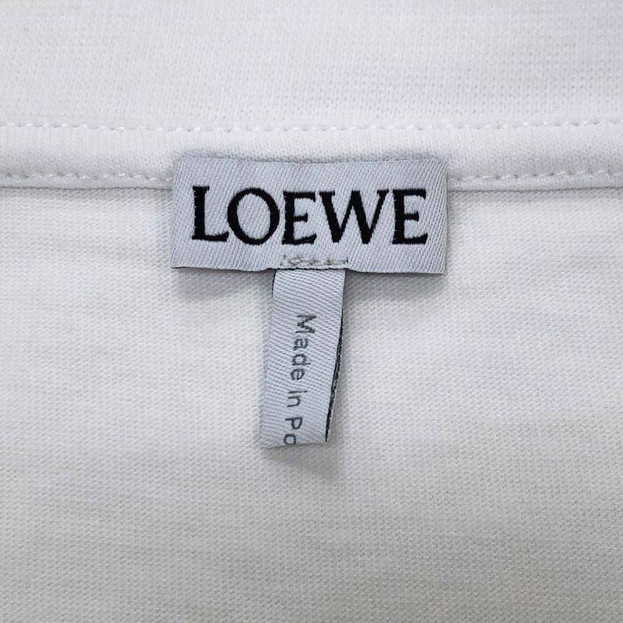 美品◆ロエベ Tシャツ アナグラム 22AW  フェイクポケット メンズ サイズS ホワイト  LOEWE 【AFB16】