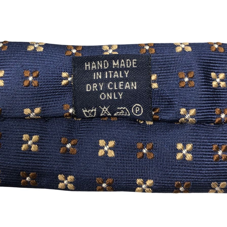 アンジェロフスコ ネクタイ 柄 シルク ネイビー メンズ Angelo Fusco【AFI18】