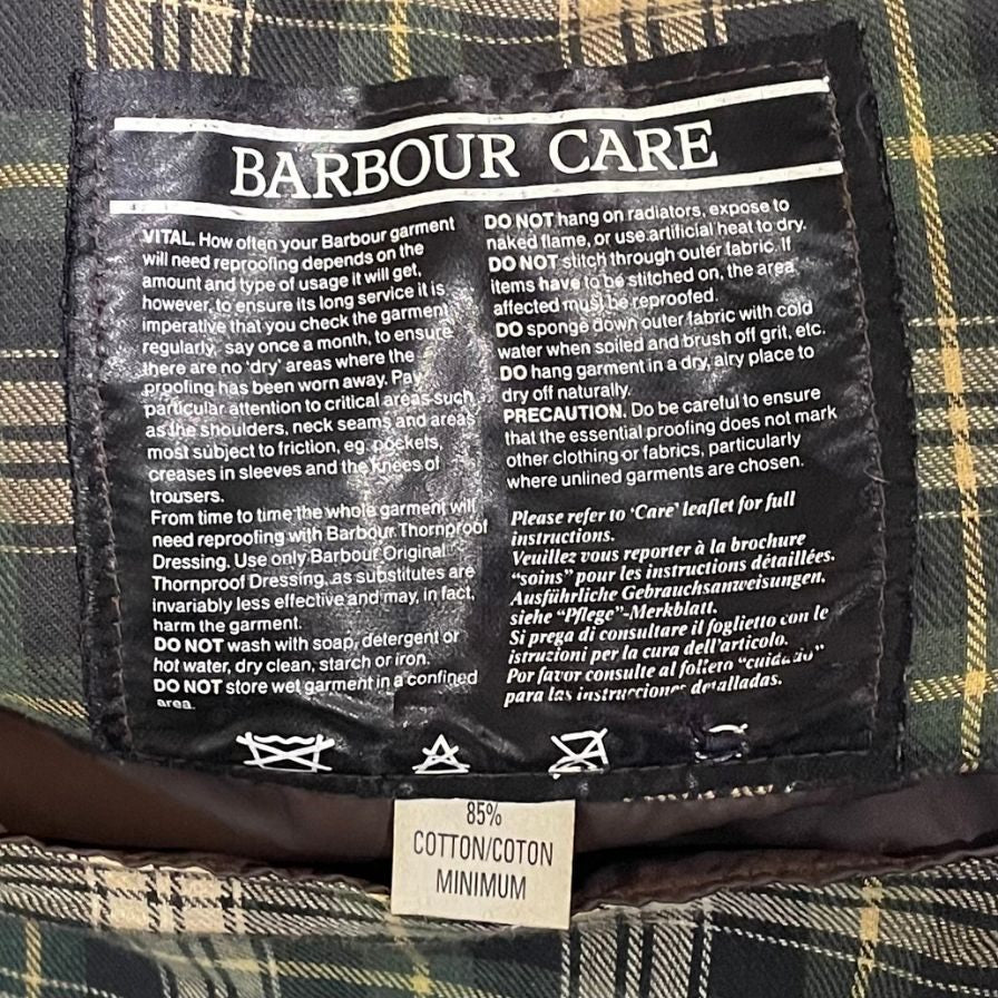 バブアー コート ソルウェイジッパー 2ワラント ヴィンテージ 80年代 メンズ 40in BARBOUR SOLWAY ZIPPER【LA】