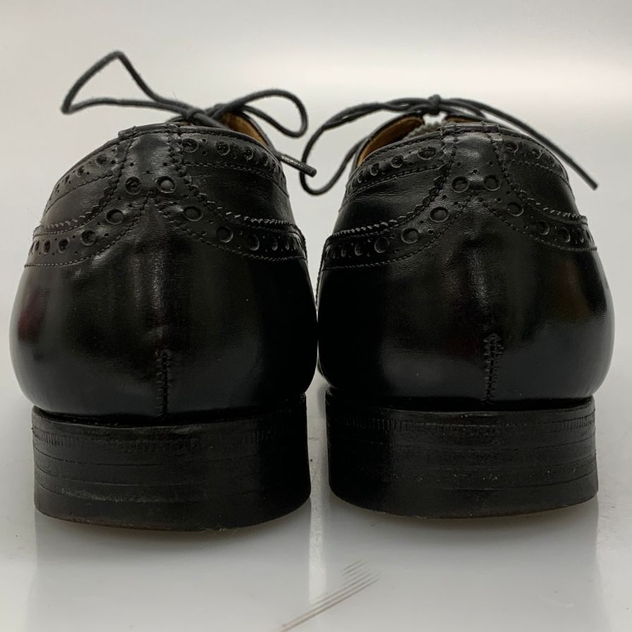 チャーチ ウイングチップ カーフ ブラック UK90F メンズ  メダリオン Church's ビジネスシューズ 約27.5cm【LA】【中古】