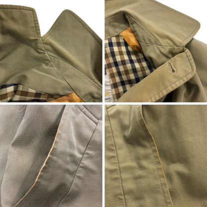 中古◆アクアスキュータム バルカラーコート ヴィンテージ イングランド製 ベージュメンズ サイズM程度 Aquascutum 【AFA19】