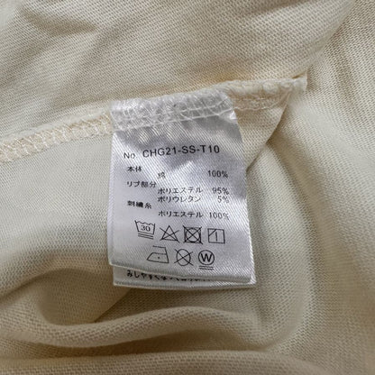 中古◆キャプテンズヘルムゴルフ モックネックTシャツ ベージュ サイズM メンズ Cph/Golf 【AFB44】