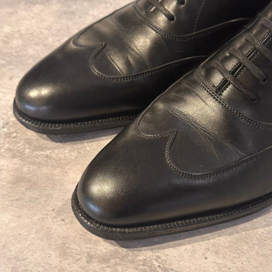ジョンロブ ワーウィック ブラインドブローグ Sスタンプ ブラック 7000ラスト サイズUK6D JOHN LOBB ビジネスシューズ 約24.5cm【LA】【中古】
