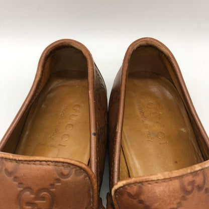 グッチ GG柄 ローファー メンズ ブラウン サイズ38.5 GUCCI 約25.5cm【AFC47】
