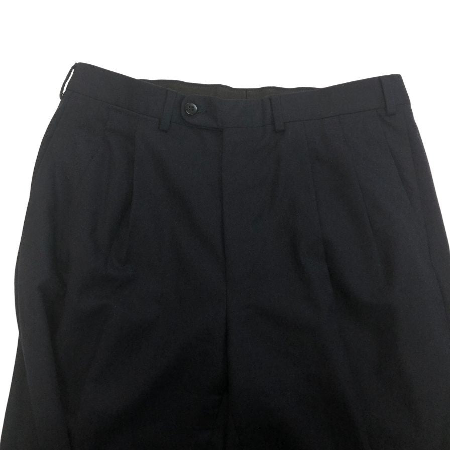 エルメネジルド ゼニア 100％ウール スラックス ネイビー サイズ 48 Ermenegildo Zegna 【AFB15】