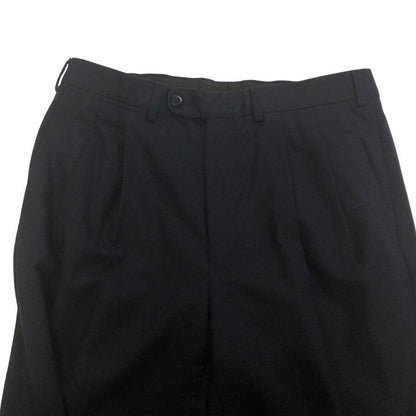 エルメネジルド ゼニア 100％ウール スラックス ネイビー サイズ 48 Ermenegildo Zegna 【AFB15】