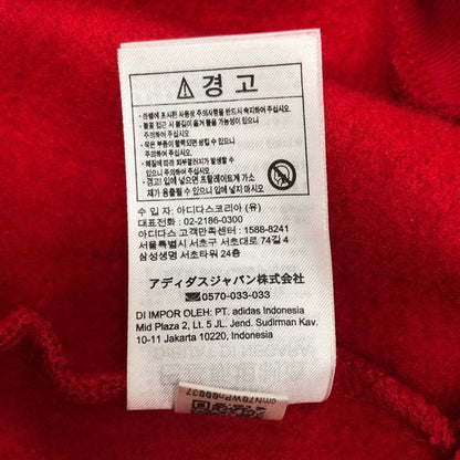 美品◆アディダス スウェット マンチェスターユナイテッド レッド 裏起毛 メンズ サイズM adidas 【AFB30】