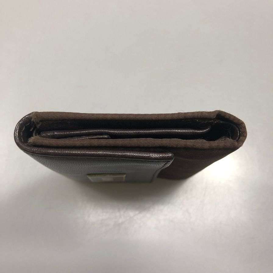 マックス マーラ 三つ折り財布 レザー×ナイロン ブラウン レディース MAX MARA【AFI11】