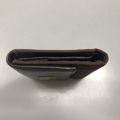 マックス マーラ 三つ折り財布 レザー×ナイロン ブラウン レディース MAX MARA【AFI11】
