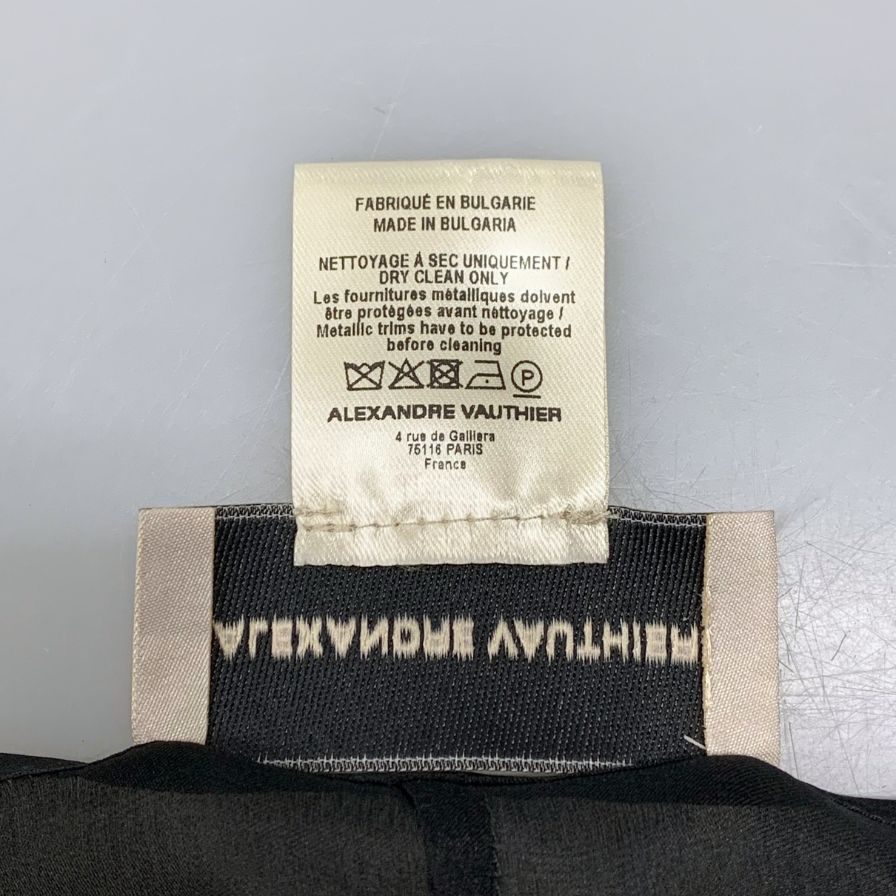 ALEXANDRE VAUTHIER PA911BISBLACK 関税送料込 中古◇アレクサンドル ボーティエ ラインストーン付き