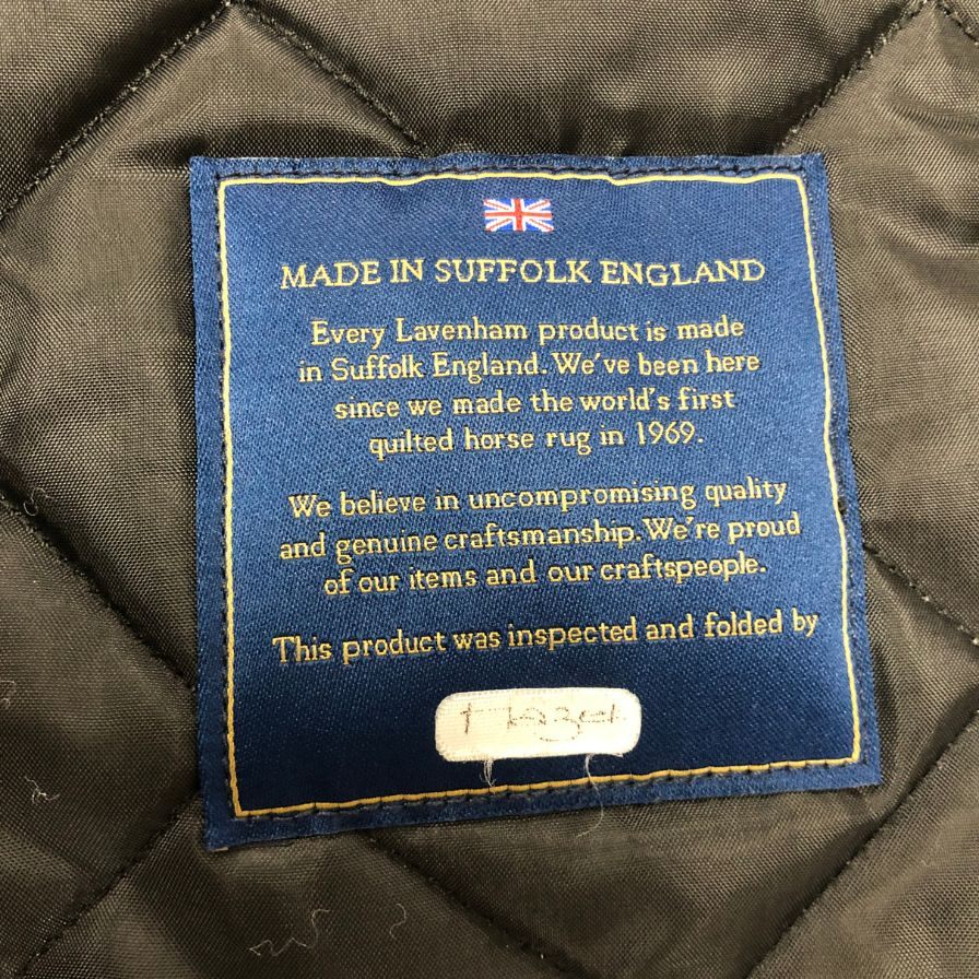 極美品◆ラベンハム キルティングべスト SLJ2039 G95 イギリス製 ブラック サイズ40 LAVENHAM 【AFA18】