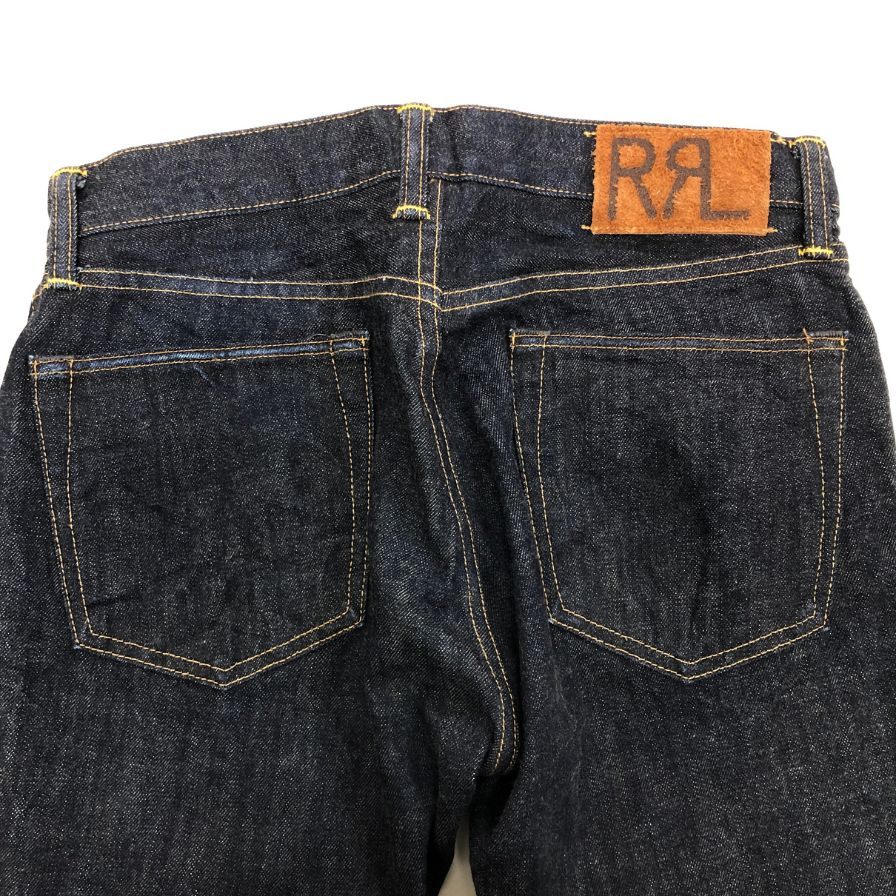 ダブルアールエル ラルフローレン デニムパンツ ボタンフライ インディゴ メンズ サイズ W29 L30 RRL RALPH LAUREN 【AFB20】