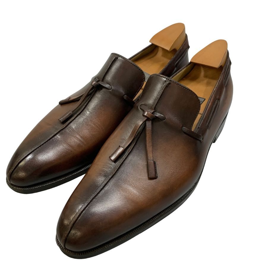 ベルルッティ ローファー レザーシューズ タッセル メンズ サイズ6.5 ブラウン系 BERLUTI ローファー 約25.5cm【LA】【中古】