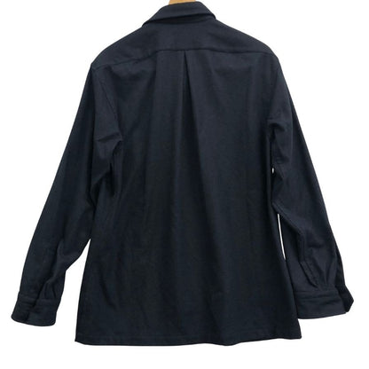 美品◆ミナミシャツ オーダー シャツジャケット ウール想定 フランネル フォックスブラザーズ生地 メンズ サイズ不明 ネイビー MINAMI SHIRTS BESPOKE 【AFB3】