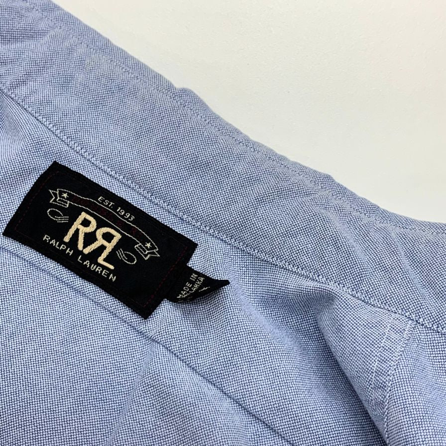 美品◆ダブルアールエル 長袖シャツ ブルー メンズ サイズXS RALPH LAUREN RRL 【AFB26】