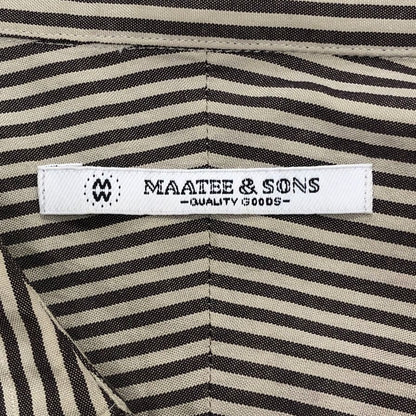 美品◆マーティー＆サンズ  シャツ シルク コットン ストライプ メンズ サイズ2 MATEE＆ SON 【AFB4】