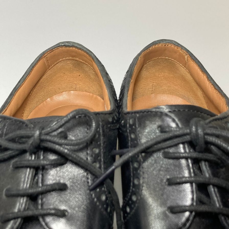 クラークス レザーシューズ フルブローグ カーフ クッションプラスインソール メンズ ブラック サイズUK7 Clarks 約25.5cm【AFC32】