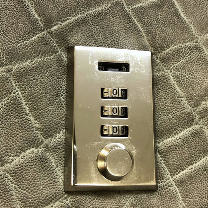 JRA認証付 エキゾティックレザー エレファント ブリーフケーズ ビジネスバッグ メンズ グレー【AFE3】