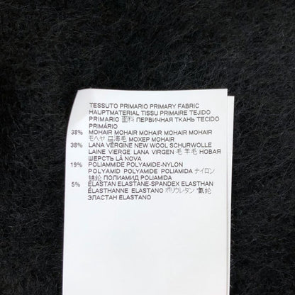 極美品◆ディースクエアード ニット トップス ロゴプレート レディース サイズL ブラック DSQUARED2 【AFB19】