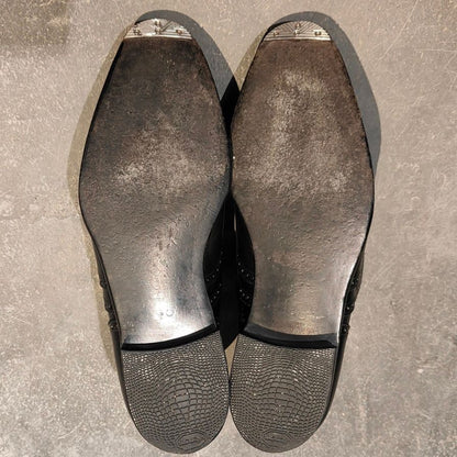 クロケット&ジョーンズ レザーシューズ クリフォード ウイングチップ ブラック サイズUK6.5D メンズ Crockett&Jones ビジネスシューズ 約25.0cm【LA】【中古】