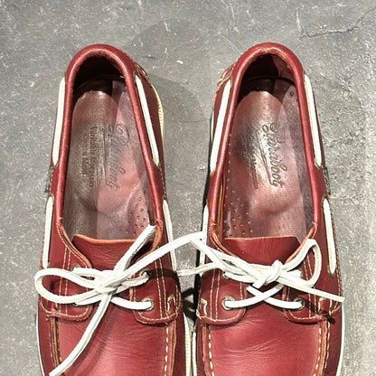 パラブーツ レザーデッキシューズ バース バーガンディ  メンズ UK7 PARABOOT ビジネスシューズ 約25.5cm【LA】【中古】