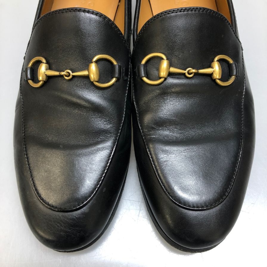 グッチ ローファー ヨルダーン ホースビット ブラック サイズ37 GUCCI 約24.0cm【AFC30】