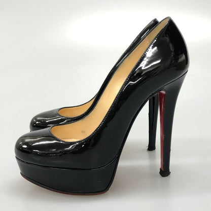 ルブタン ラウンドトゥ ハイヒール パテントレザー ブラック サイズ35 Christian Louboutin 約21.5cm【AFD1】