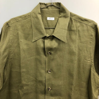 極美品◆オリアン 半袖シャツ カーキ メンズ サイズL ORIAN 【AFB37】