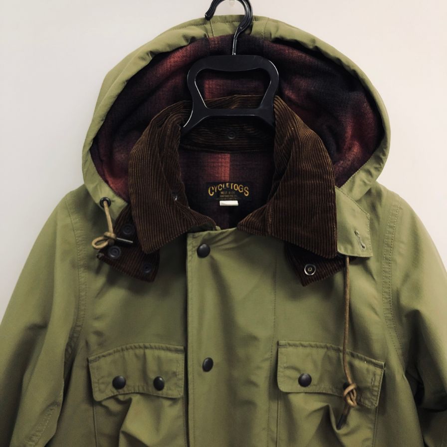 極美品◆ウエストライド モッズコート M47 内側チェック カーキ メンズ サイズ36 WESTRIDE 【AFA3】