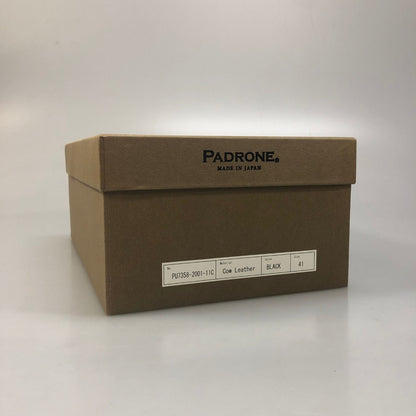 パドローネ レザーシューズ プレーントゥ ダービー カーフ メンズ ブラック サイズ41 PADRONE 約26.0cm【AFD2】