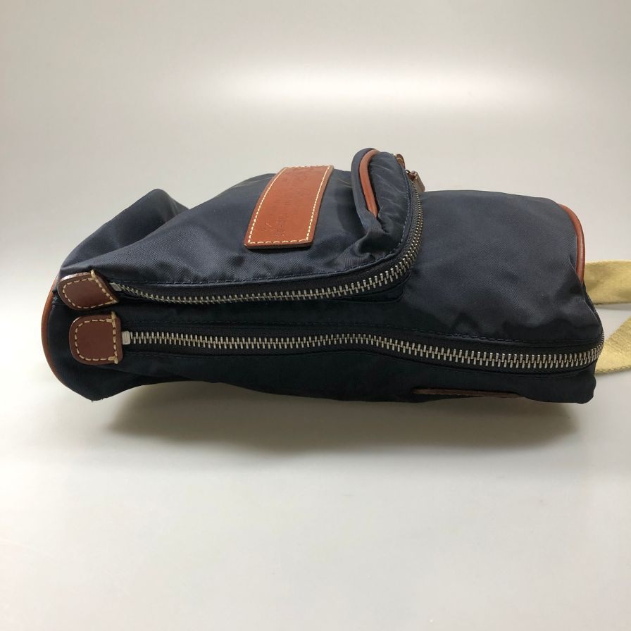 フェリージ ワンショルダーバッグ ネイビー ナイロン×レザー FELISI【AFE4】