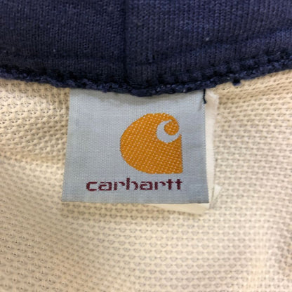 美品◆カーハート ジップアップスウェットパーカー 裏地サーマル ネイビー サイズ不明 Carhartt 【AFB14】