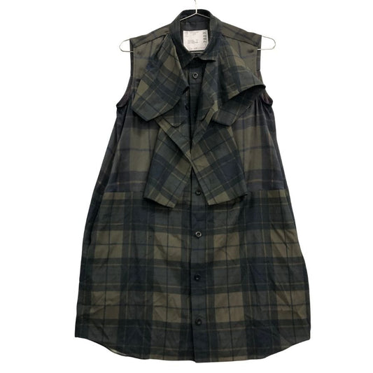 極美品◆サカイ 25SS ノースリーブワンピース Plaid Print Dress チェック レディース サイズ1 25ｰ07889 Sacai 【AFB19】