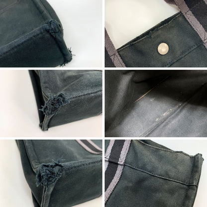 エルメス トートバッグ ブラック コットン フールトゥMM HERMES【AFE3】