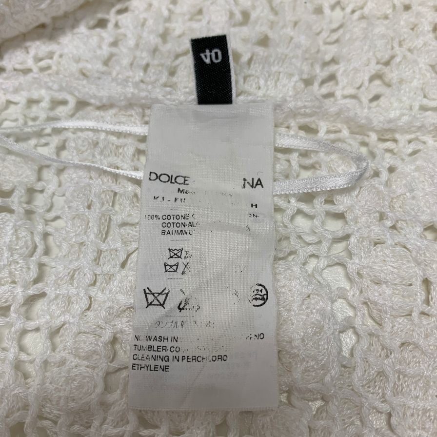 中古■ドルチェガッバーナ レース コットン ジャケット ホワイト サイズ40 レディース DOLCE&GABBANA 【AFB36】