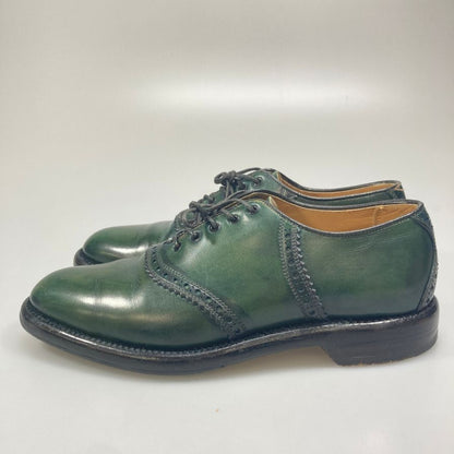 ブリティッシュウォーカーズ サドルシューズ カーフ グリーン サイズUK7相当 BRITISH WALKERS 約25.5cm【AFC47】