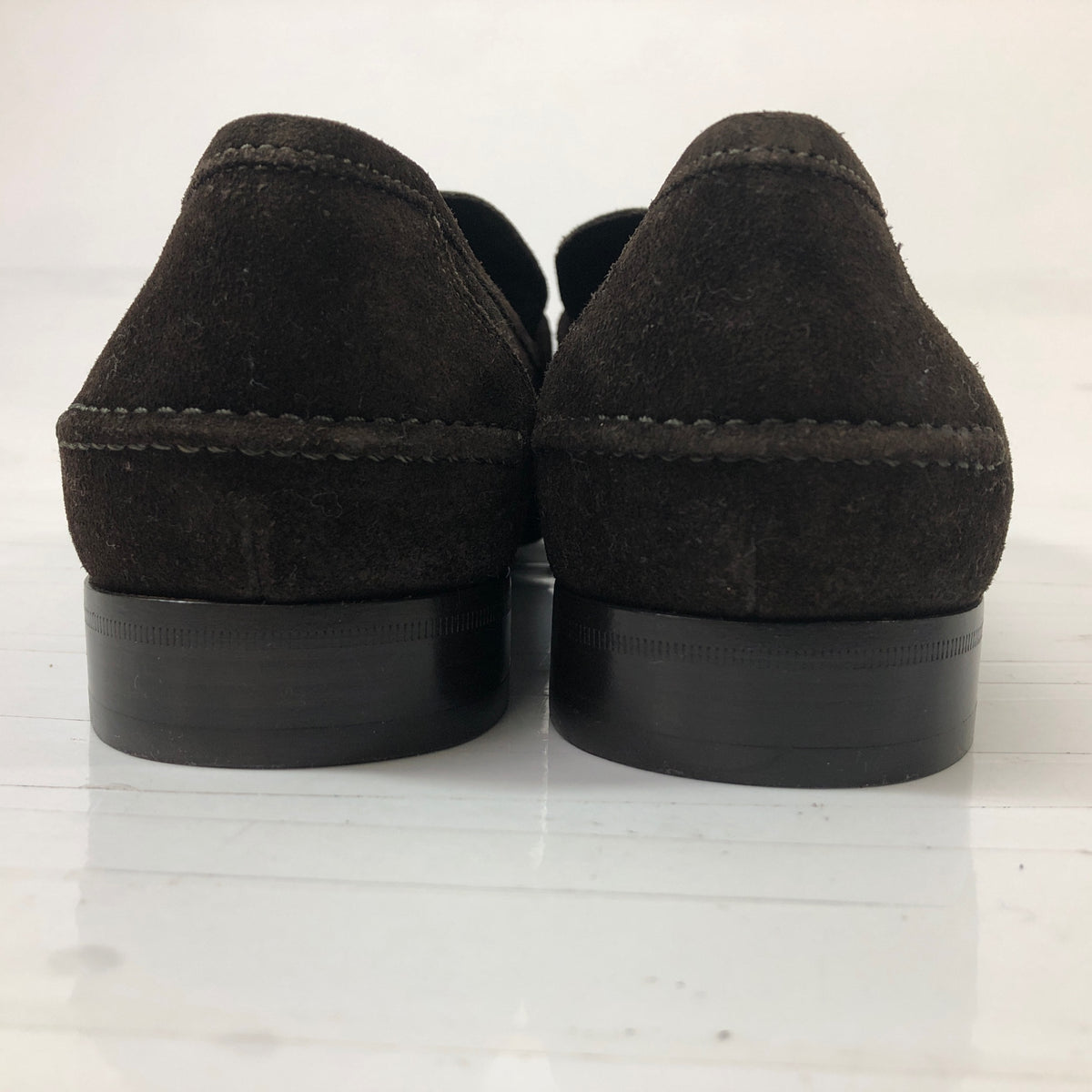 フェラガモ ビットローファー ガンチーニ Uチップ スエード ブラウン サイズUK6.5EEE メンズ Salvatore Ferragamo 約25.0cm【AFC30】