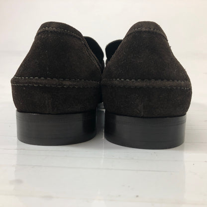 フェラガモ ビットローファー ガンチーニ Uチップ スエード ブラウン サイズUK6.5EEE メンズ Salvatore Ferragamo 約25.0cm【AFC30】