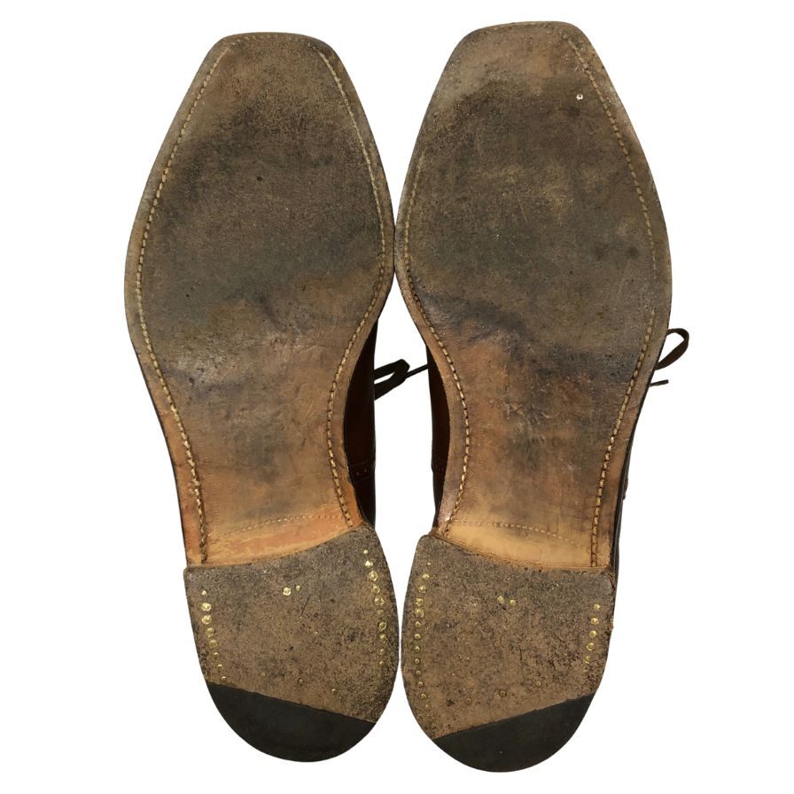 【GRENSON】グレンソン footmaster プレーントゥ ブラウン グレンソン レザーシューズ パンチドキャップトゥ カーフ