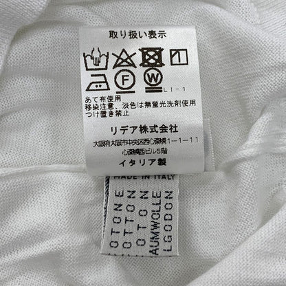新品同様◆サントニオ ナポリ 半袖ポロシャツ コットン ニット ホワイト メンズ サイズ46 Santonio NAPOLI 【AFB12】