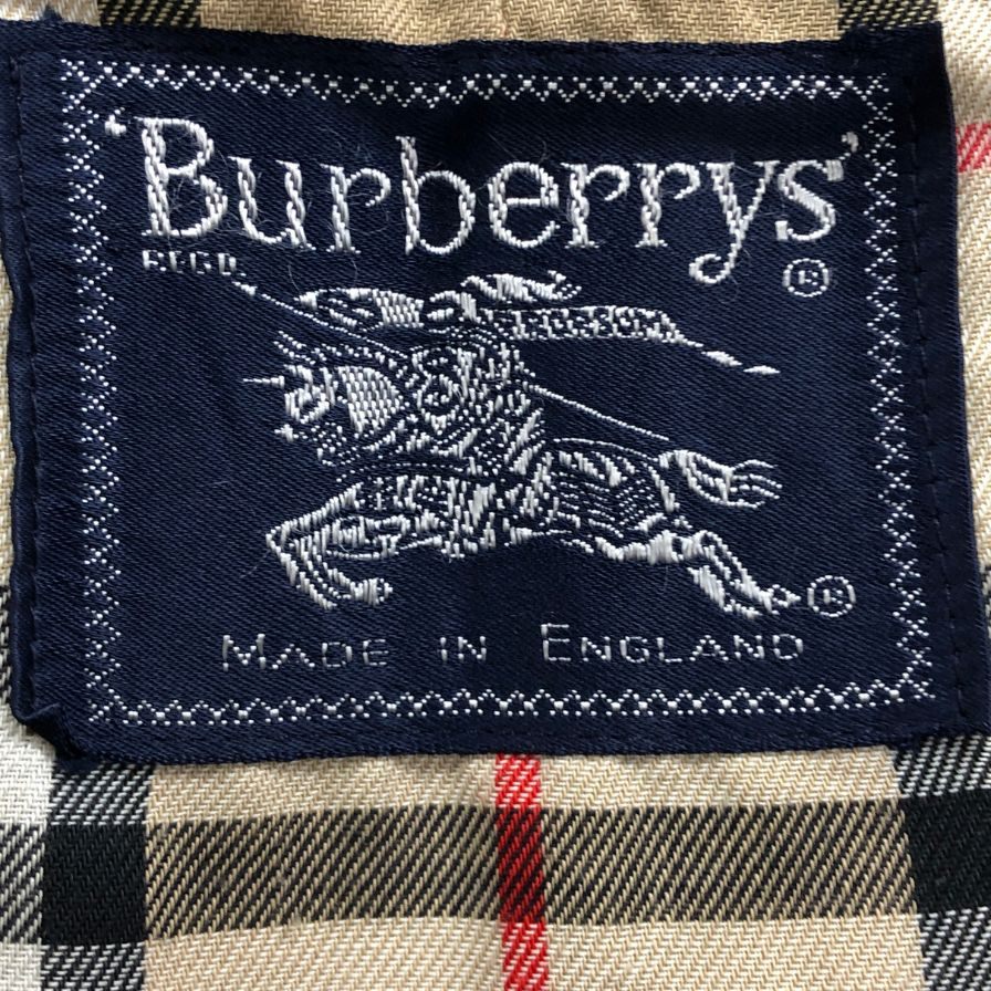 中古■バーバリー バルカラーコート 旧タグ イングランド製 ベージュ メンズ サイズ表記なし Burberry 【AFA3】