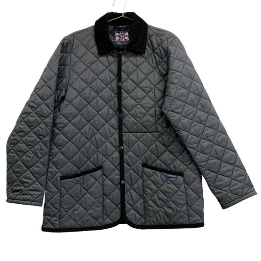美品◆ラベンハム キルティング ジャケット デンハム ブラック メンズ サイズXL 42 LAVENHAM 【AFA13】