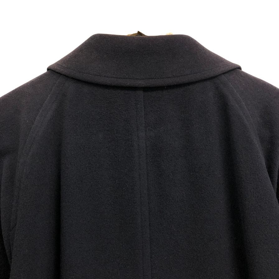 中古◆バーバリー バルカラーコート 90年代 旧タグ ウール×カシミヤ ネイビー メンズ サイズ180  Burberry 【AFF20】