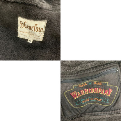 中古◆ウォームカンパニー シアリングムートン ジャケット イタリア製 メンズ サイズM グリーン系 WARMCOMPANY 【AFA11】